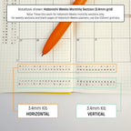 3.4mm Grid Layout Stickers: Monthly Tracking Kits (fits Hobonichi Weeks monthly section)