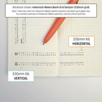 3.55mm Grid Layout Stickers: Monthly Tracking Kits (fits Hobonichi Weeks weekly and blank grid sections)