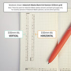 3.55mm Grid Layout Stickers: Monthly Tracking Kits (fits Hobonichi Weeks weekly and blank grid sections)
