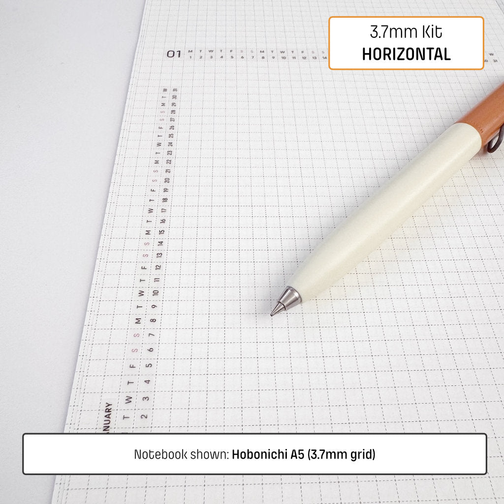 3.7mm Grid Layout Stickers: Monthly Tracking Kits