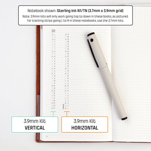 3.9mm Grid Layout Stickers: Monthly Tracking Kits