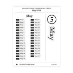 2026 Date Stickers: Modern (Black and White)