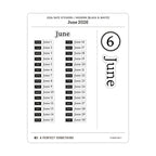 2026 Date Stickers: Modern (Black and White)