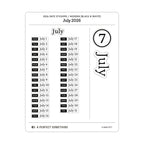 2026 Date Stickers: Modern (Black and White)