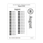 2026 Date Stickers: Modern (Black and White)