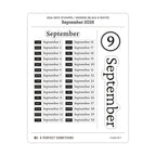 2026 Date Stickers: Modern (Black and White)