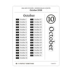 2026 Date Stickers: Modern (Black and White)
