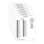 2026 Date Stickers: Modern (Black and White)