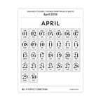 2026 Date Stickers: Postage Stamp (Black and White)