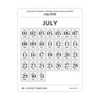 2026 Date Stickers: Postage Stamp (Black and White)