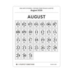 2026 Date Stickers: Postage Stamp (Black and White)