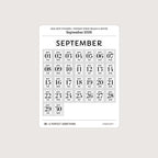 2026 Date Stickers: Postage Stamp (Black and White)