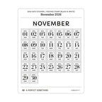 2026 Date Stickers: Postage Stamp (Black and White)