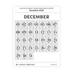 2026 Date Stickers: Postage Stamp (Black and White)