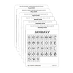 2026 Date Stickers: Postage Stamp (Black and White)