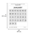 2026 Date Stickers: Postage Stamp (Black and White)