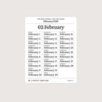 2026 Date Stickers: Two Line Classic (Black and White)