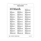 2026 Date Stickers: Two Line Classic (Black and White)