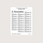 2026 Date Stickers: Two Line Classic (Black and White)