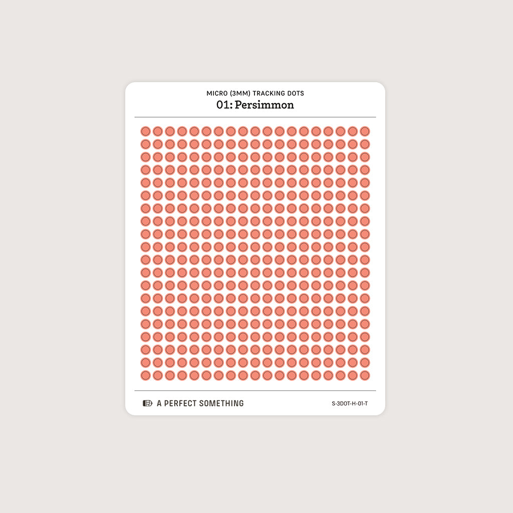 Micro (3mm) Tracking Dot Stickers: Hobonichi Color Palette [Medium Sheet Size]