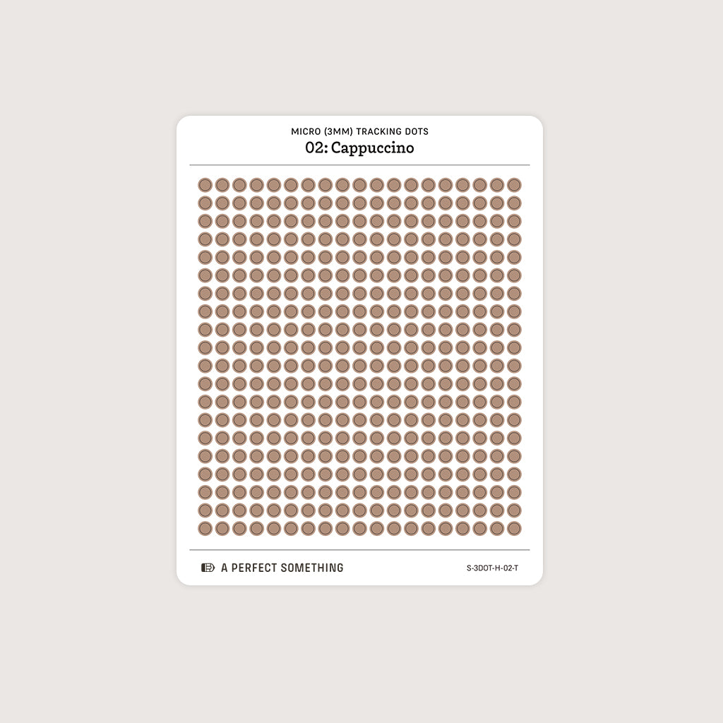 Micro (3mm) Tracking Dot Stickers: Hobonichi Color Palette [Medium Sheet Size]