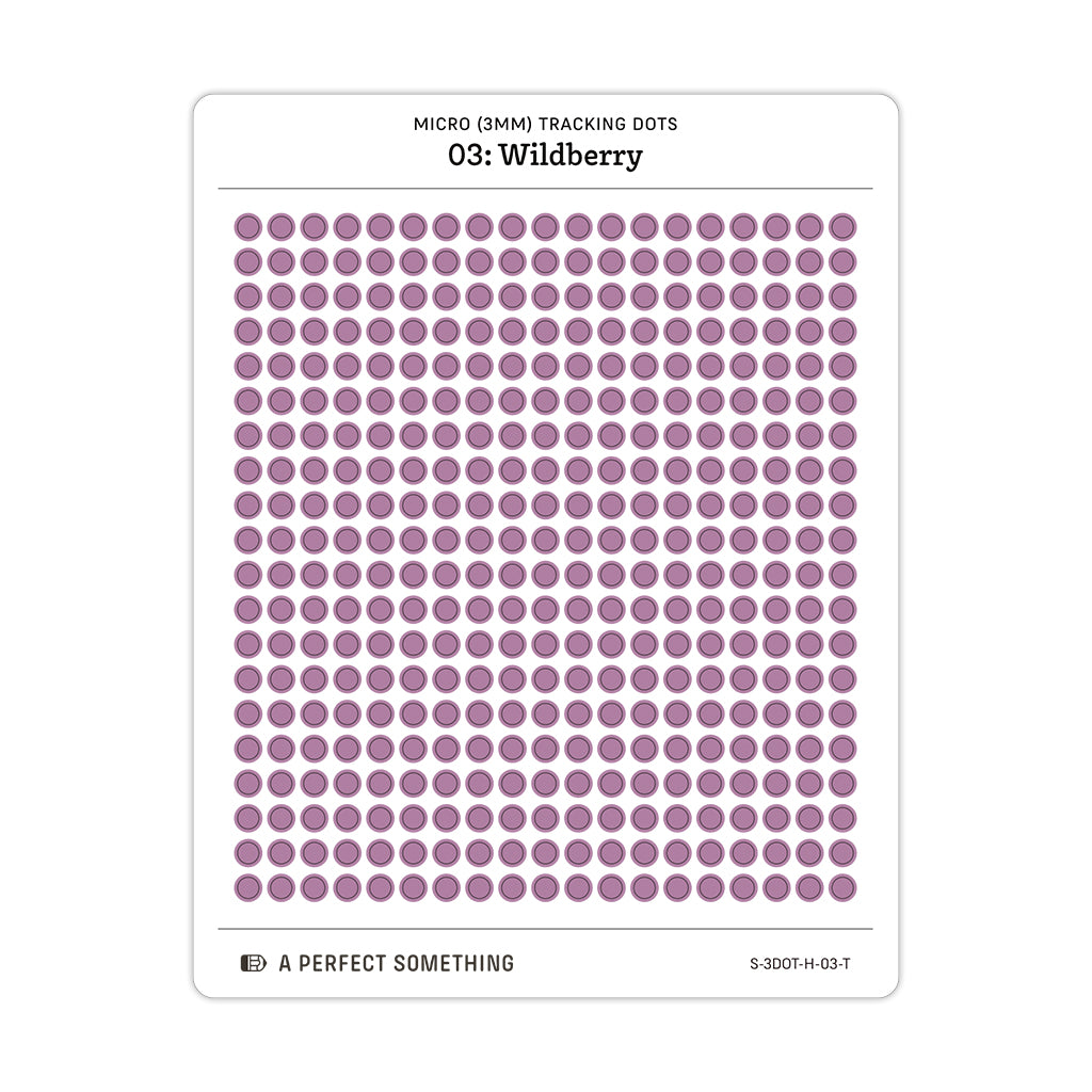 Tiny (3mm) Tracking Dot Stickers: Hobonichi Color Palette [Medium Sheet Size]