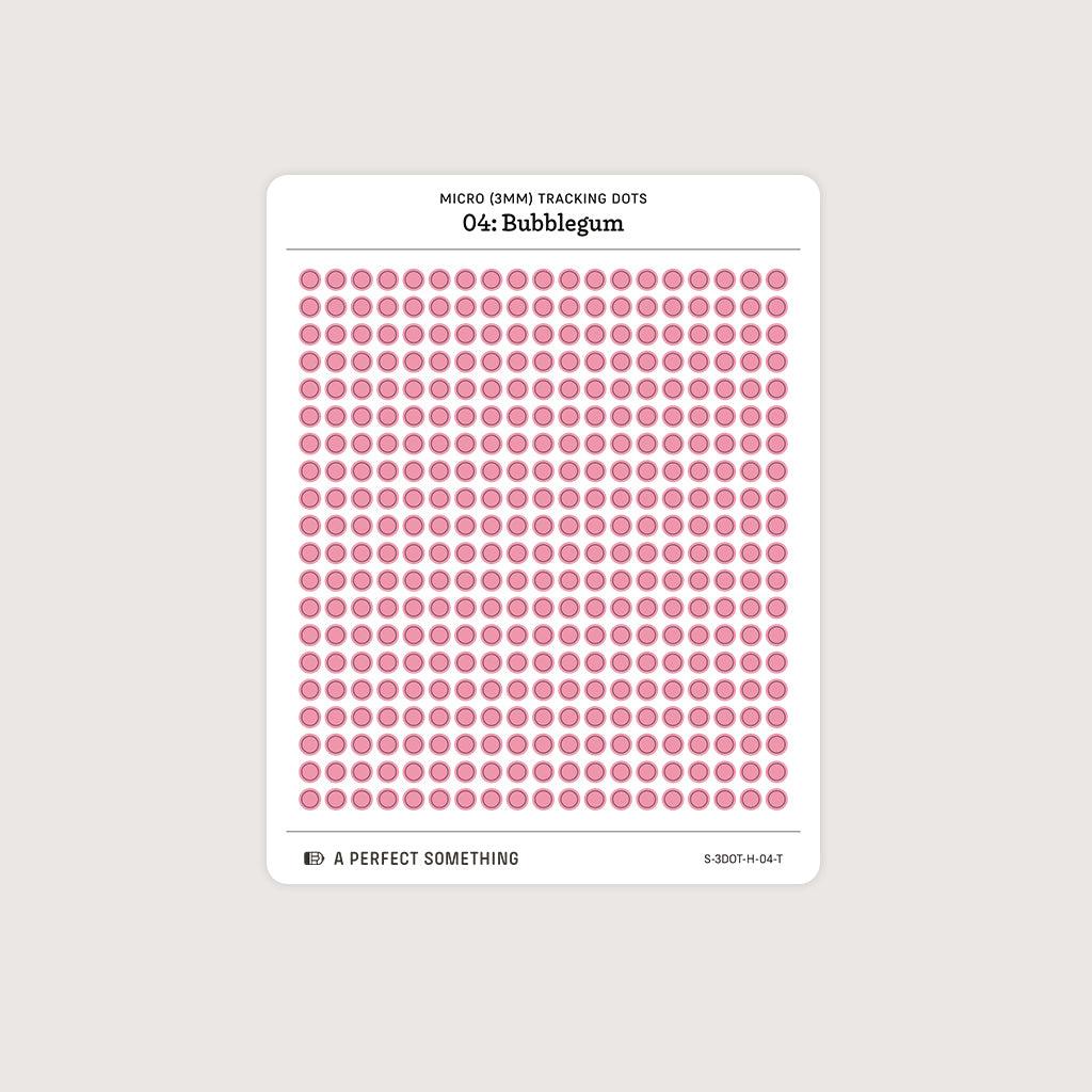 Micro (3mm) Tracking Dot Stickers: Hobonichi Color Palette [Medium Sheet Size]