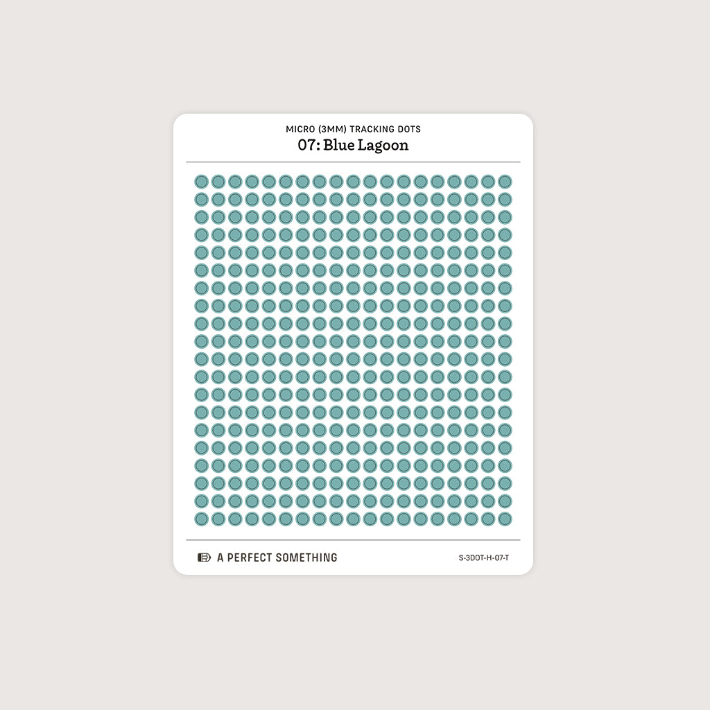 Micro (3mm) Tracking Dot Stickers: Hobonichi Color Palette [Medium Sheet Size]