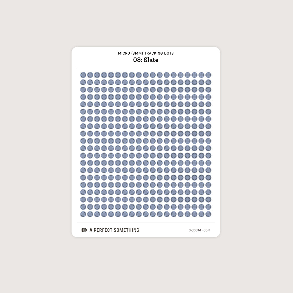 Micro (3mm) Tracking Dot Stickers: Hobonichi Color Palette [Medium Sheet Size]