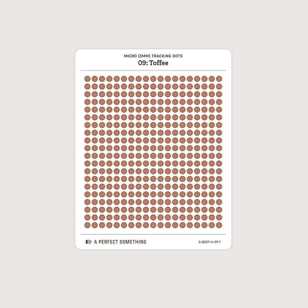 Micro (3mm) Tracking Dot Stickers: Hobonichi Color Palette [Medium Sheet Size]