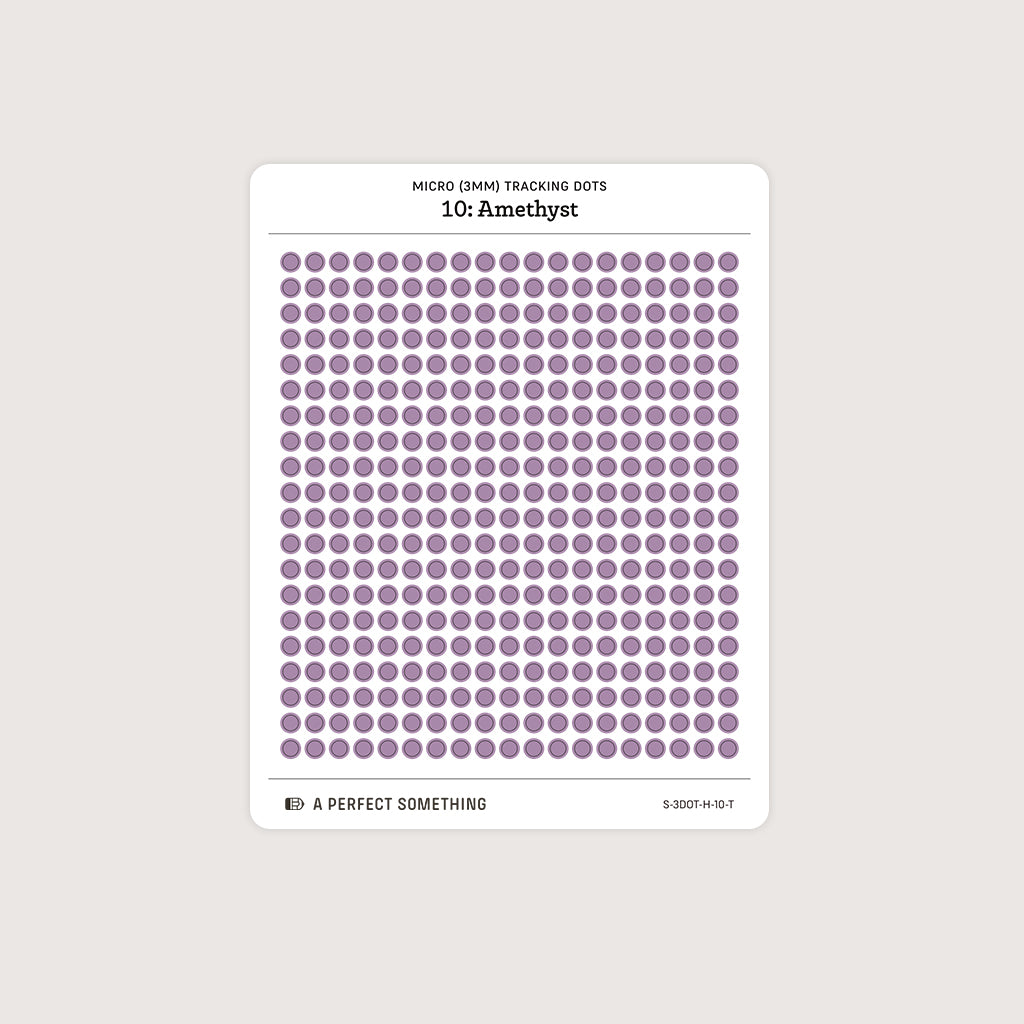 Micro (3mm) Tracking Dot Stickers: Hobonichi Color Palette [Medium Sheet Size]