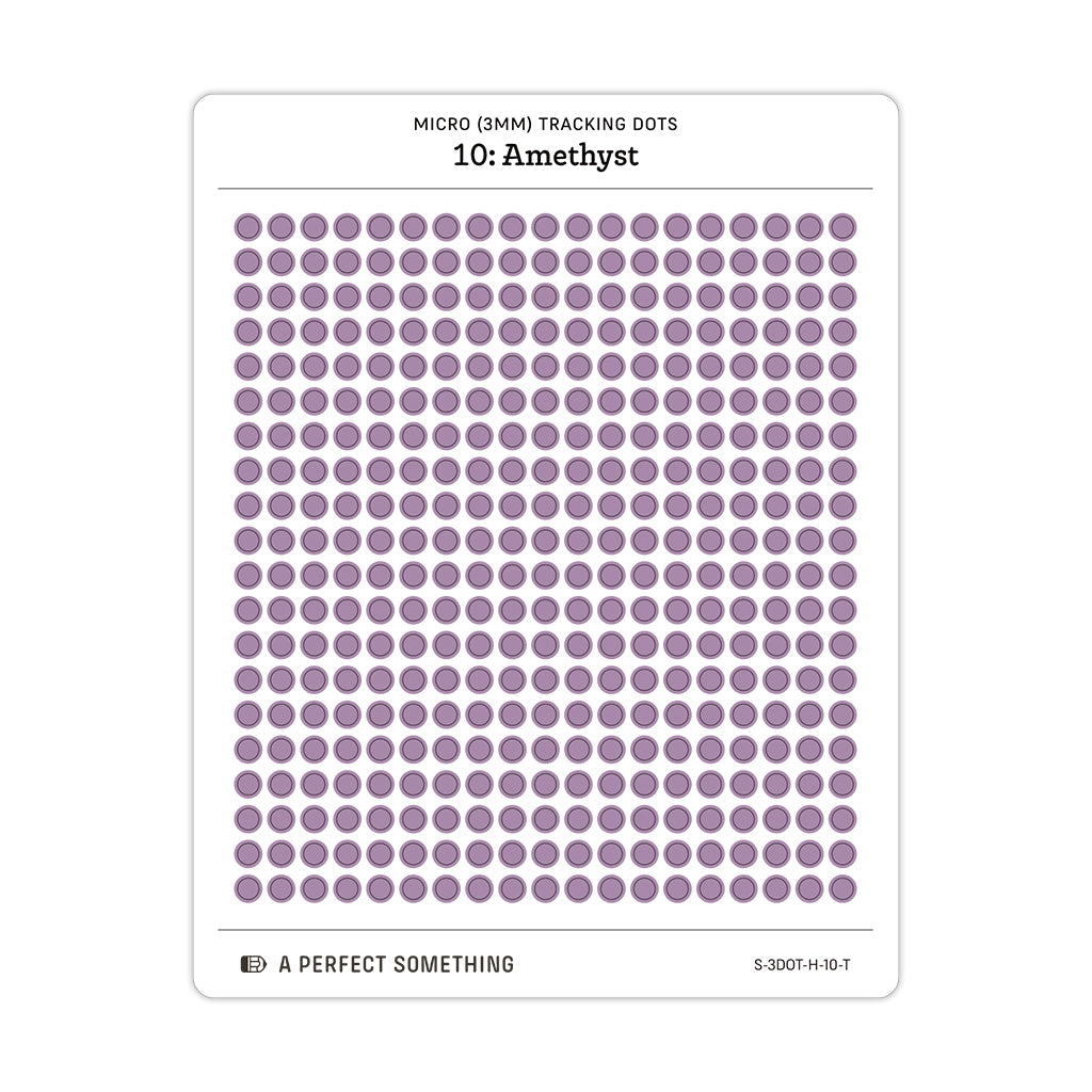 Tiny (3mm) Tracking Dot Stickers: Hobonichi Color Palette [Medium Sheet Size]