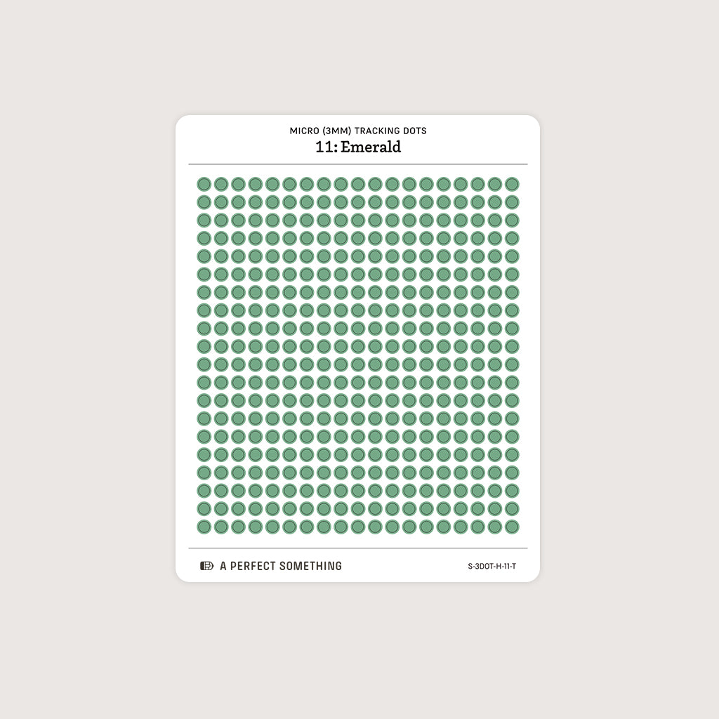 Micro (3mm) Tracking Dot Stickers: Hobonichi Color Palette [Medium Sheet Size]