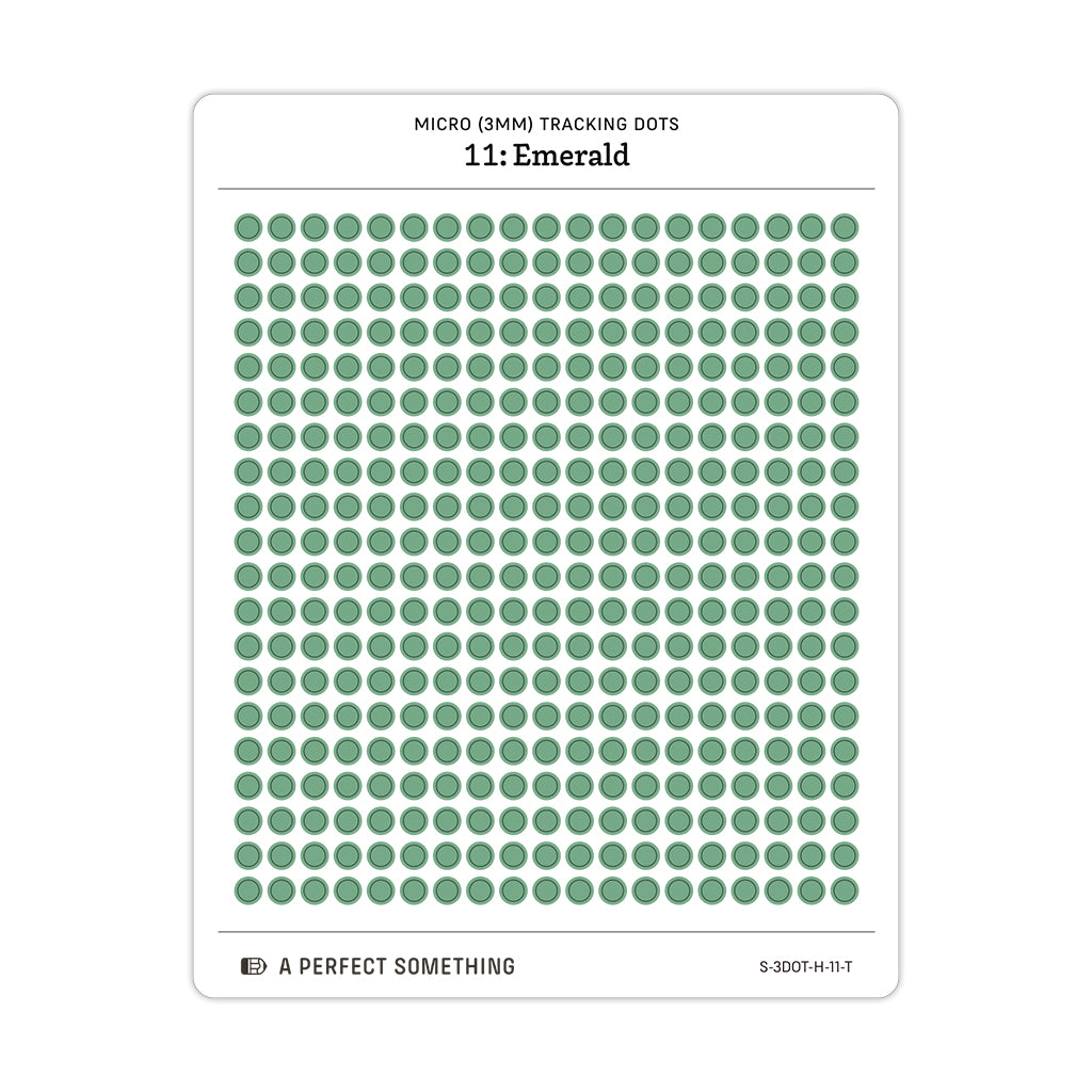 Tiny (3mm) Tracking Dot Stickers: Hobonichi Color Palette [Medium Sheet Size]