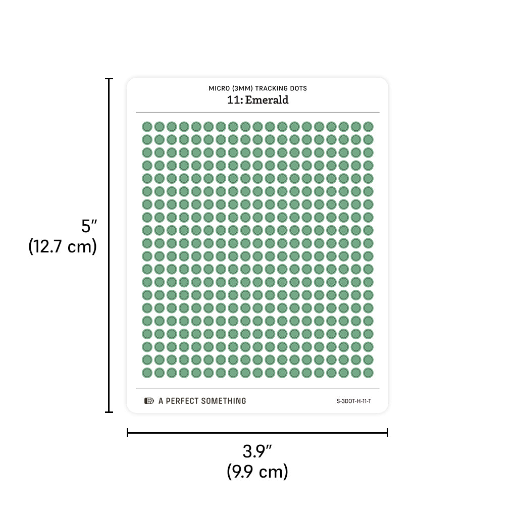 Micro (3mm) Tracking Dot Stickers: Hobonichi Color Palette [Medium Sheet Size]