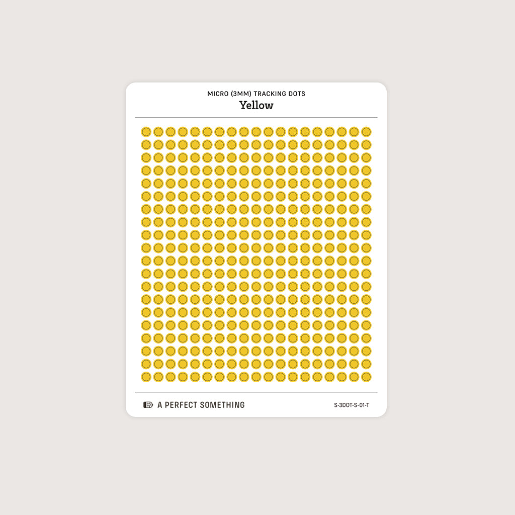 Micro (3mm) Tracking Dot Stickers: Standard Color Palette [Medium Sheet Size]