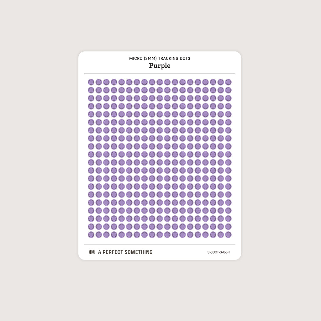 Micro (3mm) Tracking Dot Stickers: Standard Color Palette [Medium Sheet Size]