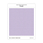 Tiny (3mm) Tracking Dot Stickers: Standard Color Palette [Medium Sheet Size]