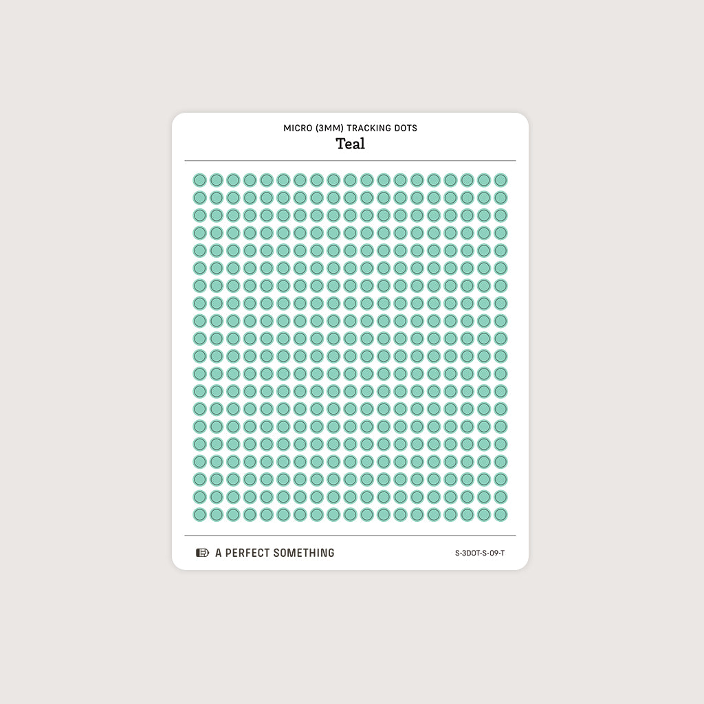 Micro (3mm) Tracking Dot Stickers: Standard Color Palette [Medium Sheet Size]