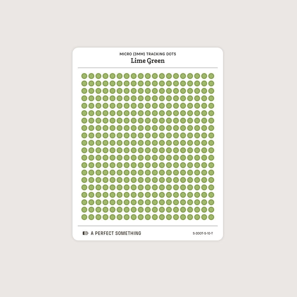 Micro (3mm) Tracking Dot Stickers: Standard Color Palette [Medium Sheet Size]