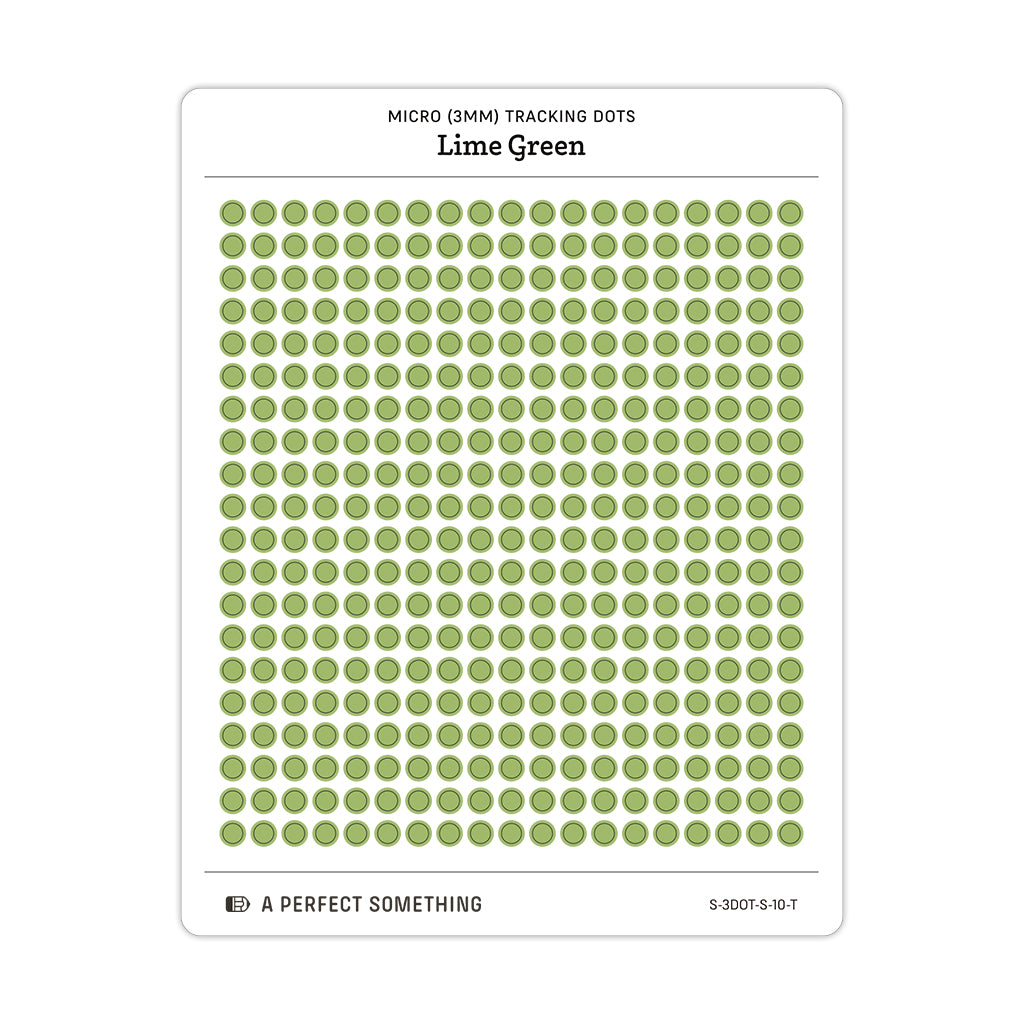 Tiny (3mm) Tracking Dot Stickers: Standard Color Palette [Medium Sheet Size]