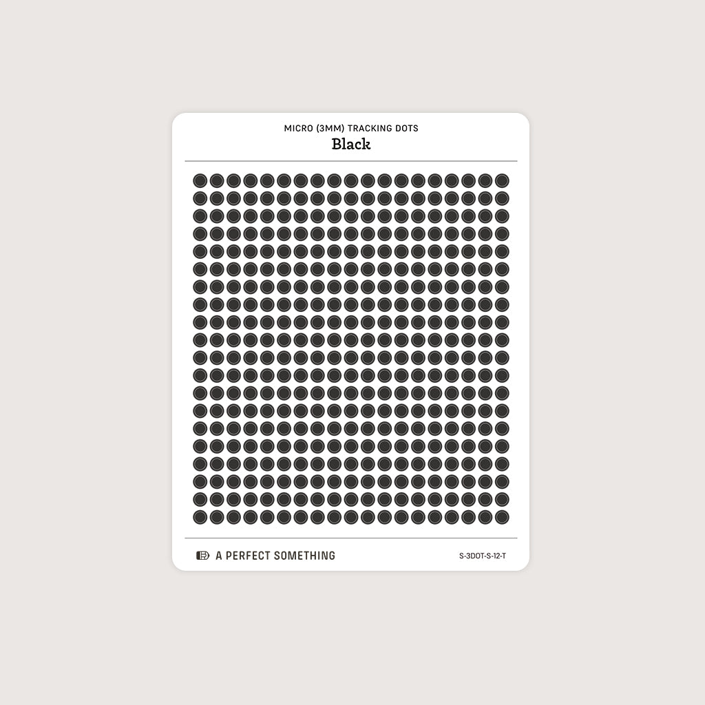 Micro (3mm) Tracking Dot Stickers: Standard Color Palette [Medium Sheet Size]