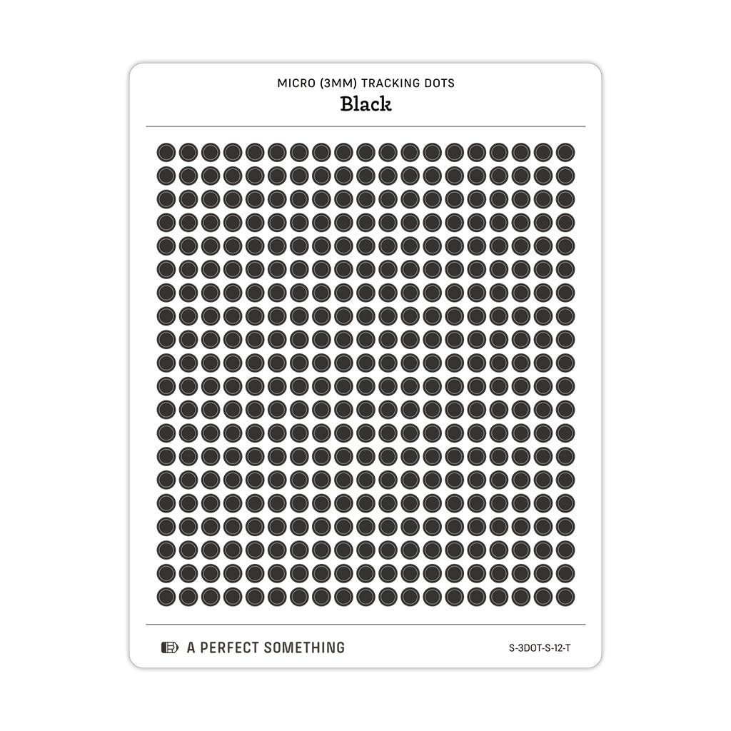 Tiny (3mm) Tracking Dot Stickers: Standard Color Palette [Medium Sheet Size]