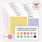 Tiny (3mm) Tracking Dot Stickers: Standard Color Palette [Medium Sheet Size]