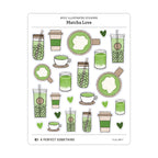 Illustrated Stickers: Matcha Love