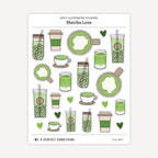 Illustrated Stickers: Matcha Love