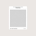 Small (5mm) Weather Icon Stickers (Black and White)