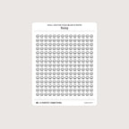 Small (5mm) Weather Icon Stickers (Black and White)