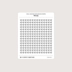 Small (5mm) Weather Icon Stickers (Black and White)