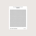 Small (5mm) Weather Icon Stickers (Black and White)
